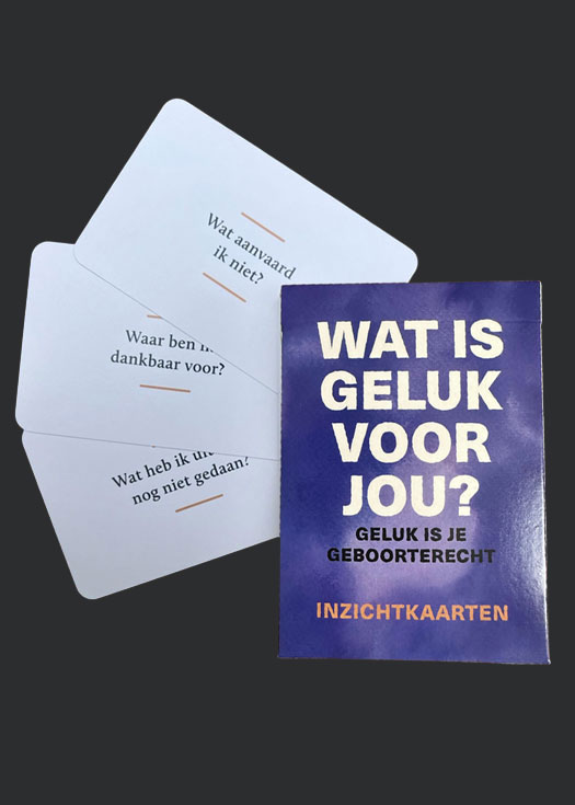 Inzichtkaarten wat is geluk voorkant